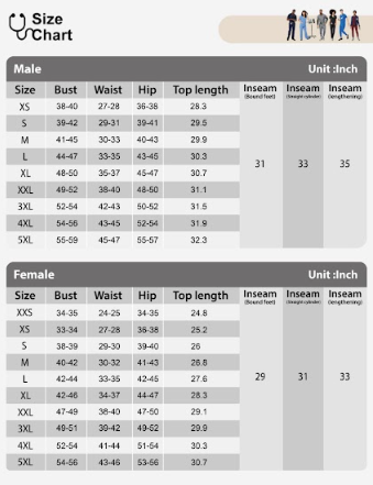 Size chart Jumpsuit